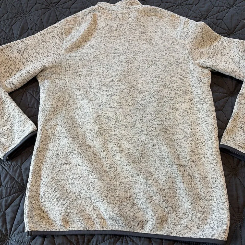 Mens S Champion University of MN Duluth 1/4 Zip Fleece Sweatshirt Light Gray